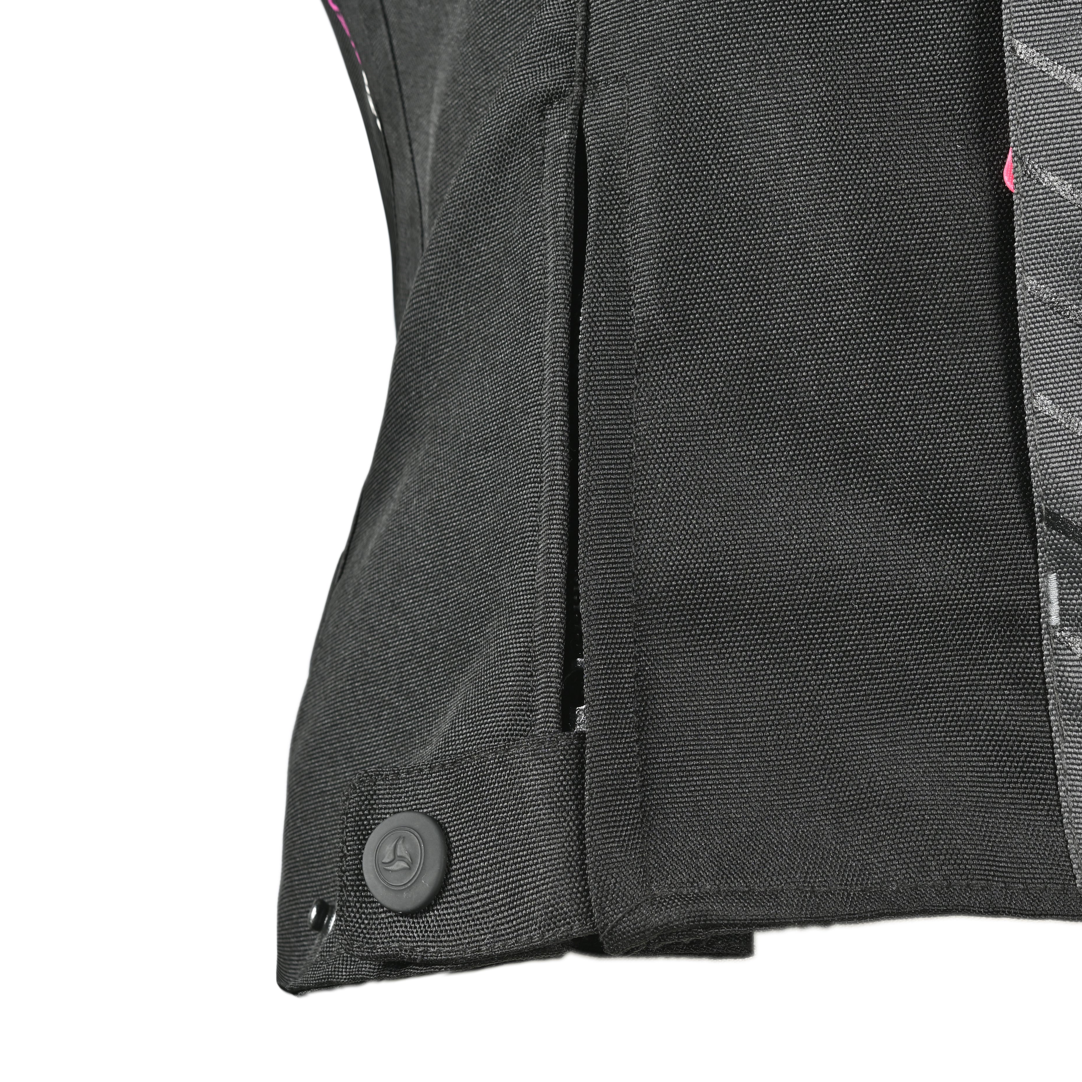 R-TECH Chaqueta Textil Knight Rider (Short) Negro/Fuschia