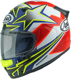 ARAI QUANTIC STAR & STRIPES  CASCO INTEGRAL ROJO BLANCO AZUL AMARILLO FLUOR