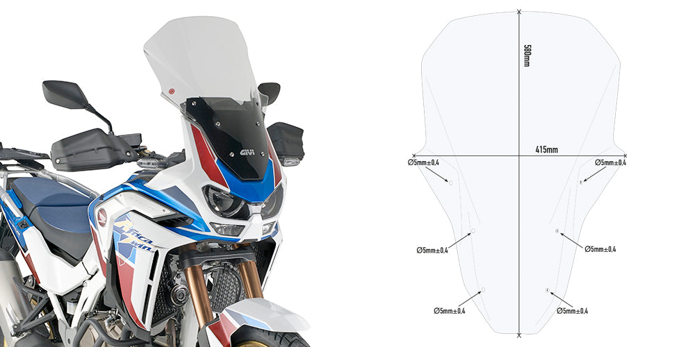 GIVI D1178ST CUPULA KITAO HONDA CRFL AFRICA TWIN AD - Accesorios