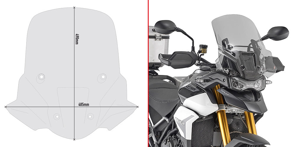 GIVI - CUPULA P/KITAO TRIUMPH.TIGER.900 2020 AHUMADA - Accesorios