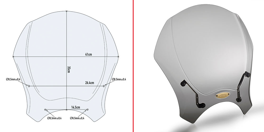 GIVI 140S CÚPULA UNIVERSAL AL AHUMADA KIT - Accesorios