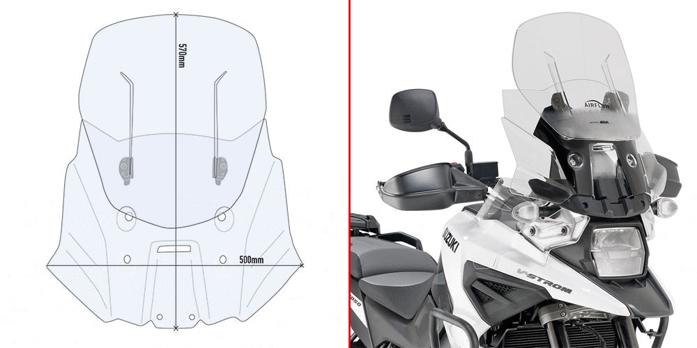 GIVI AF3117 Cúpula flujo de aire Suzuki V-Strom 1050 SE (20 > 24) - Accesorios