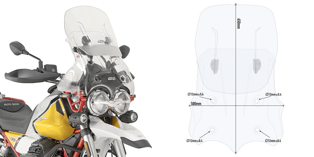 GIVI AF8203 AIRFLOW PARABRISAS P/KITAOGUZZI V85 TT (19 > 23) - Accesorios