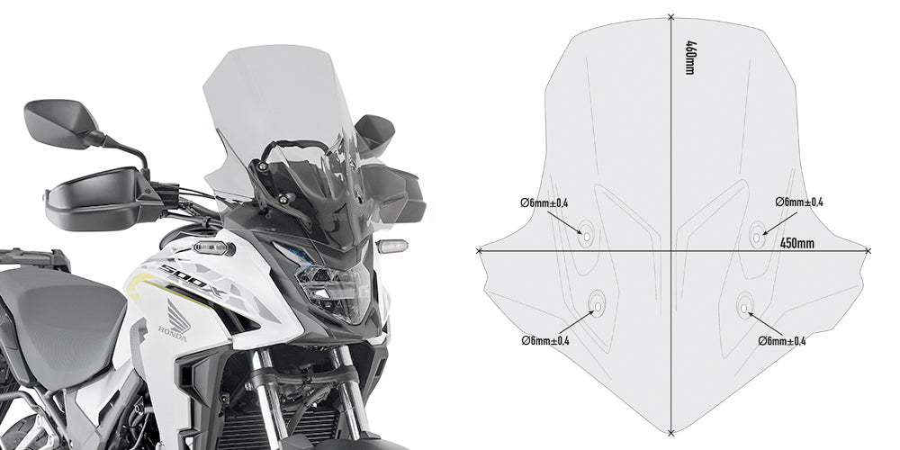 GIVI D1171S CUPULA C/KITAO HONDA CBX 500 19&gt>21 - Accesorios