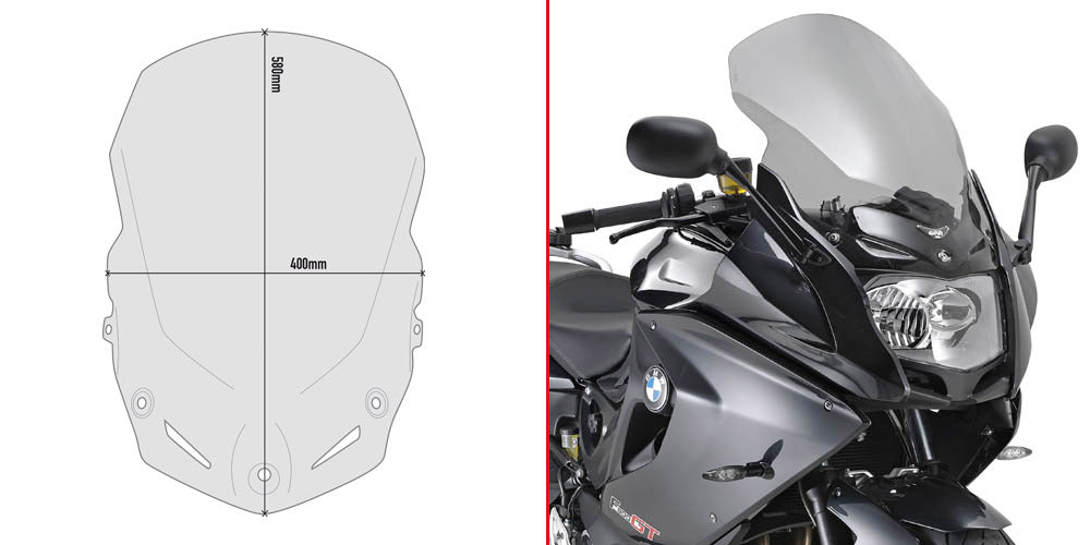 GIVI D5109S BMW.F.GT.800.13 58 x 40 Cúpula ahumada cms (hxa) - Accesorios