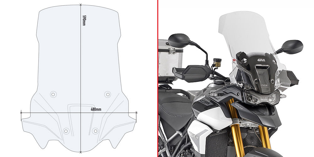 GIVI D6418ST VENTANA KITAO TRIUMPH.TIGER.900 RALLY - Accesorios