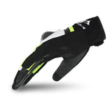 BELA - Guante Piel Air Flow Negro/Blanco/Amarillo Fluor