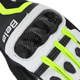 BELA - Guante Piel Air Flow Negro/Blanco/Amarillo Fluor