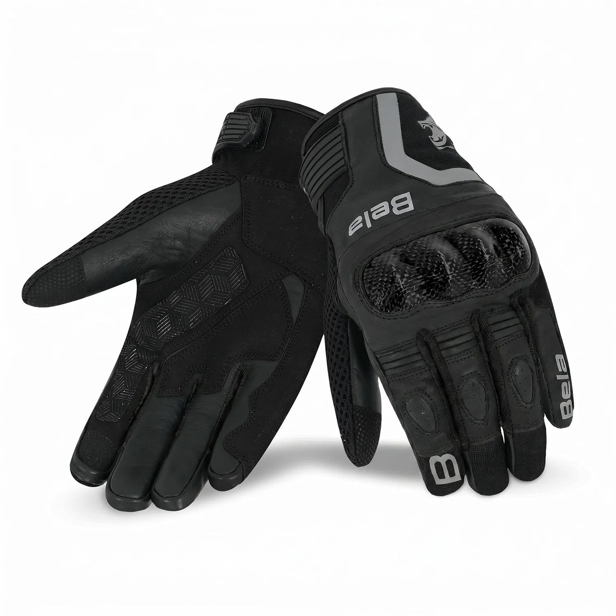 BELA AIR FLOW GUANTES DE MOTO DE PIEL NEGRO