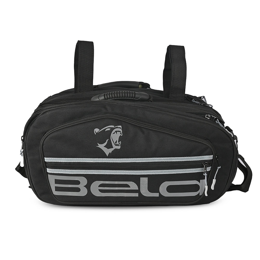 BELA - Mochila Piel/Textil Gear Negro