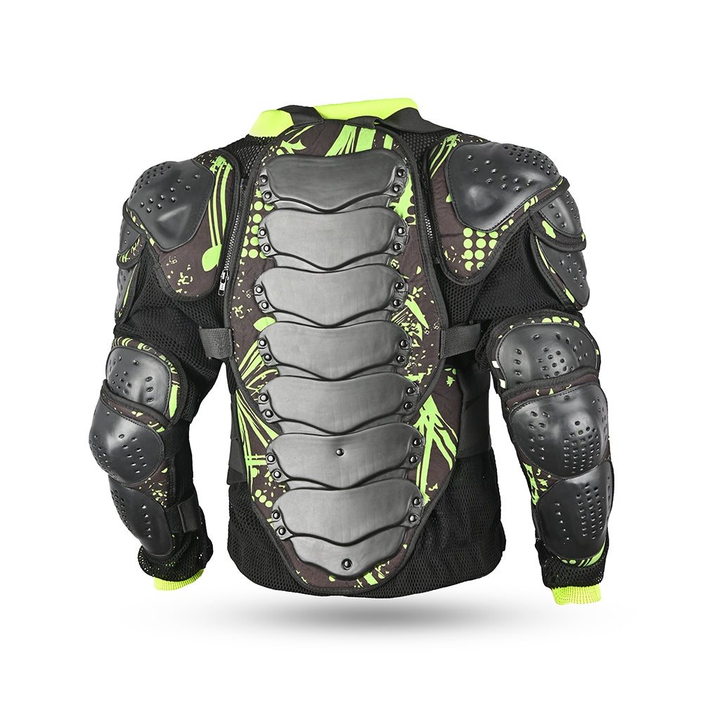 BELA-Protector Textil Motocross Jacket con tirantes Negro/Amari fluo