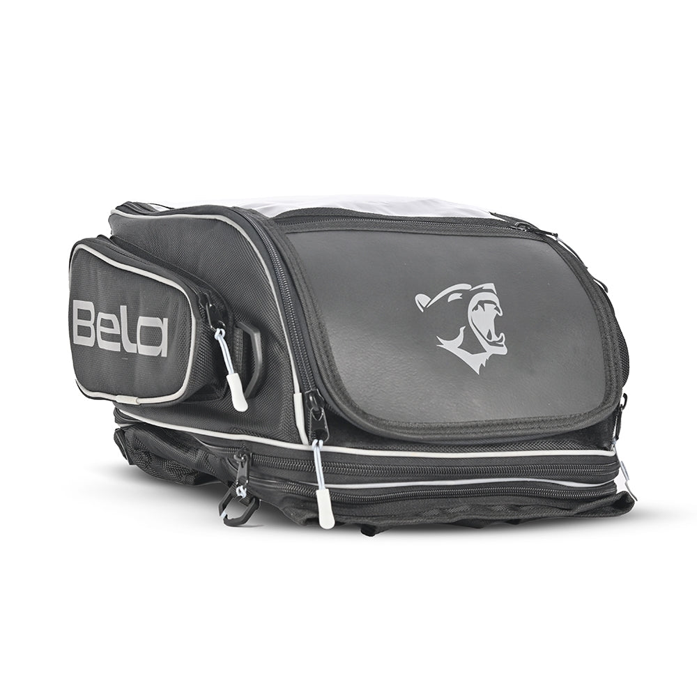 BELA - MOCHILA PIEL/TEXTIL MULTI NEGRO