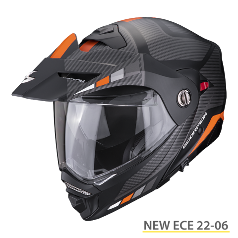 SCORPION - ADX-2 ROAD MOTORCYCLE HELMET Matte black-silver-orange