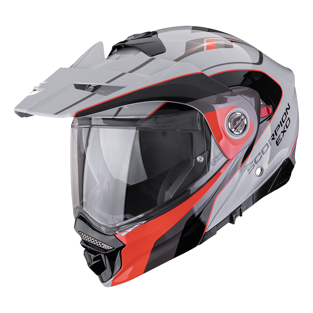 SCORPION ADX-2  KAMPS CASCO DE MOTO Gris-Rojo