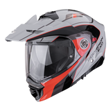 SCORPION ADX-2  KAMPS CASCO DE MOTO Gris-Rojo