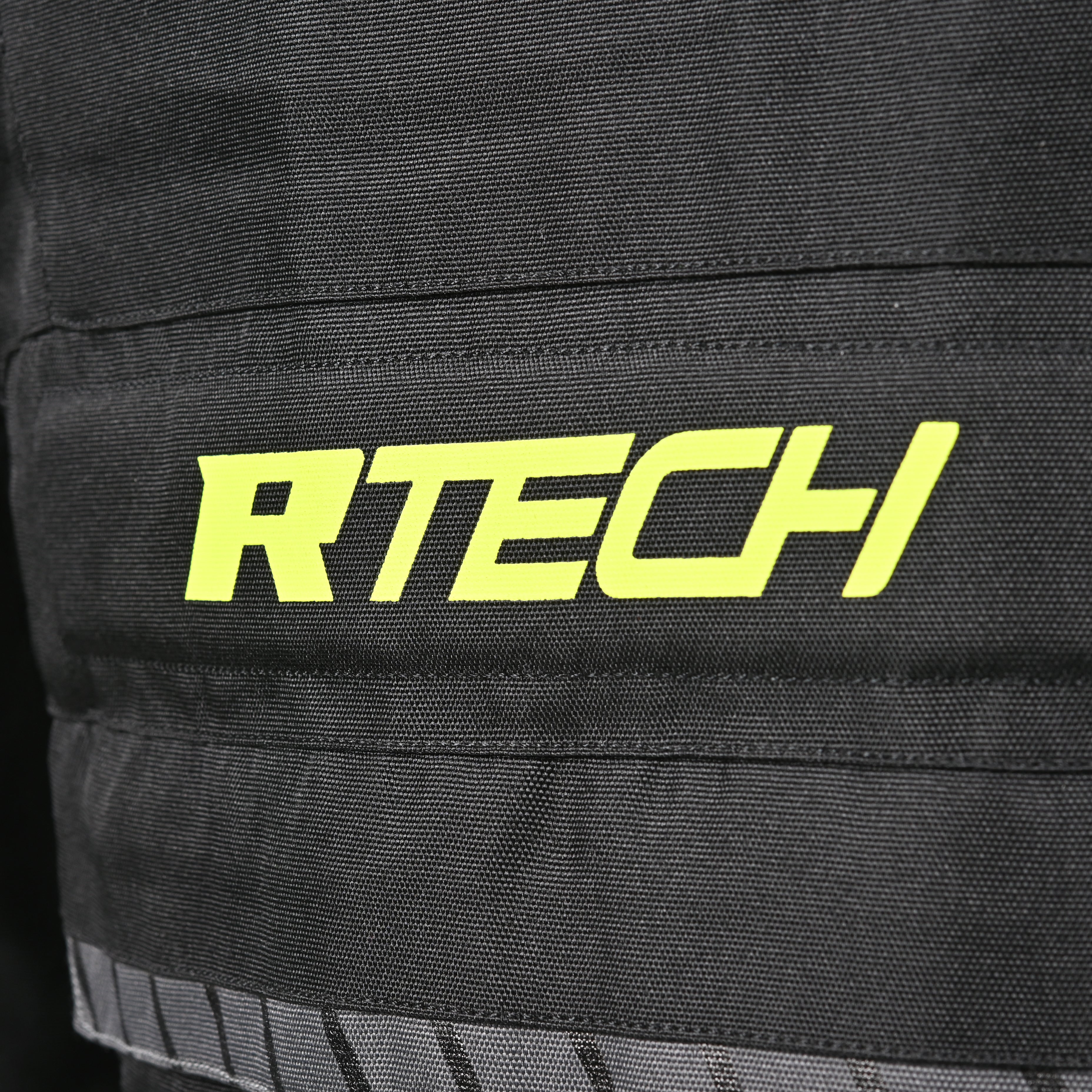 R-TECH Chaqueta Textil Knight Rider (Long) Negro/Antracita/Amarillo