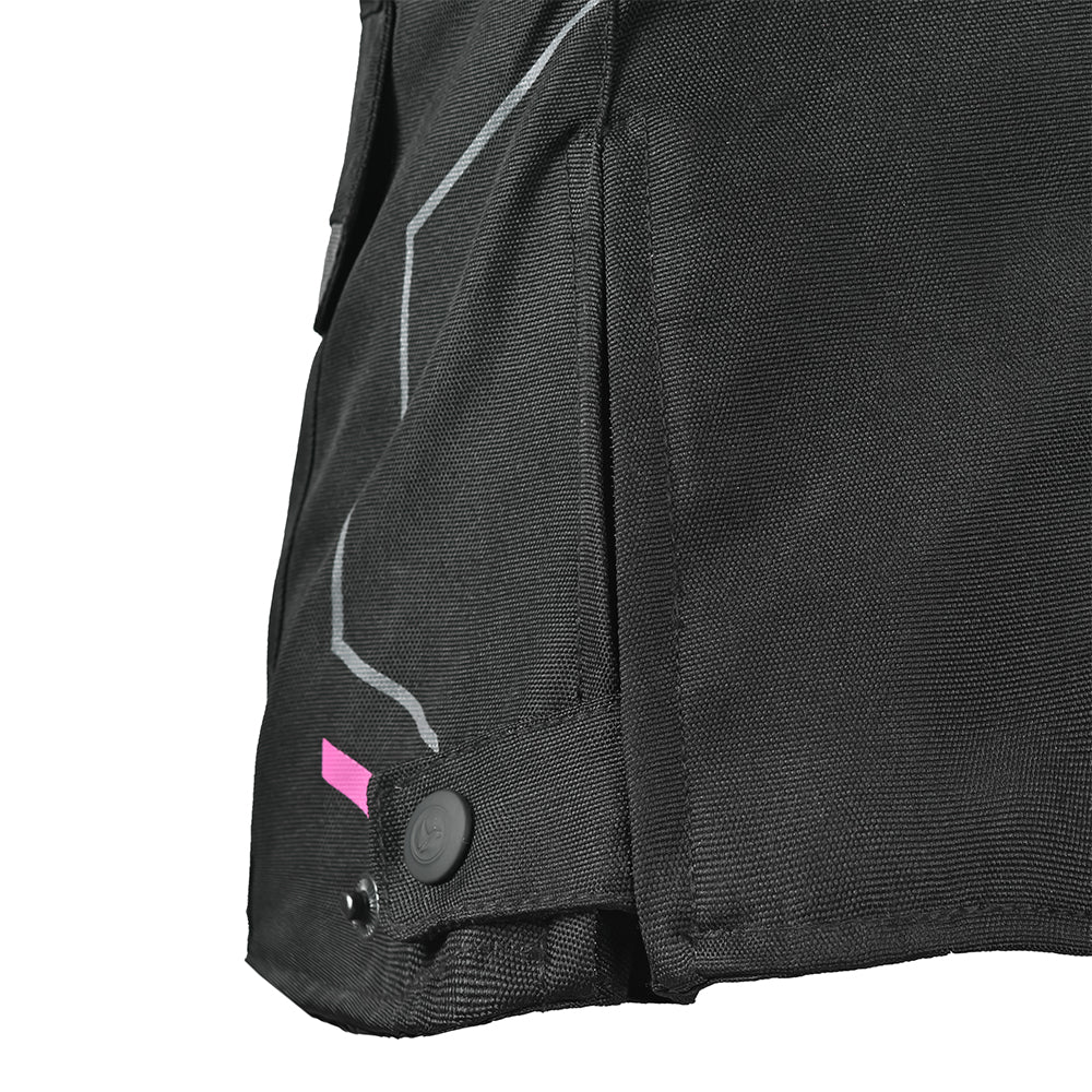 R-TECH Chaqueta Textil Knight Rider (Long) Negro/Fuschia)