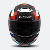 LS2 FF808 STREAM II MIKA CASCO DE MOTO BLANCO AZUL ROJO