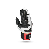 R-TECH - GUANTO IN PELLE ROCCO RACING NERO/ROSSO FLUO