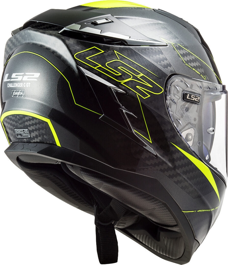 LS2 FF327 CHALLENGER CT2 FOLD GLOSS H-V YELLOW - SECURTEX MOTOR S.L (t/a MaximoMoto)