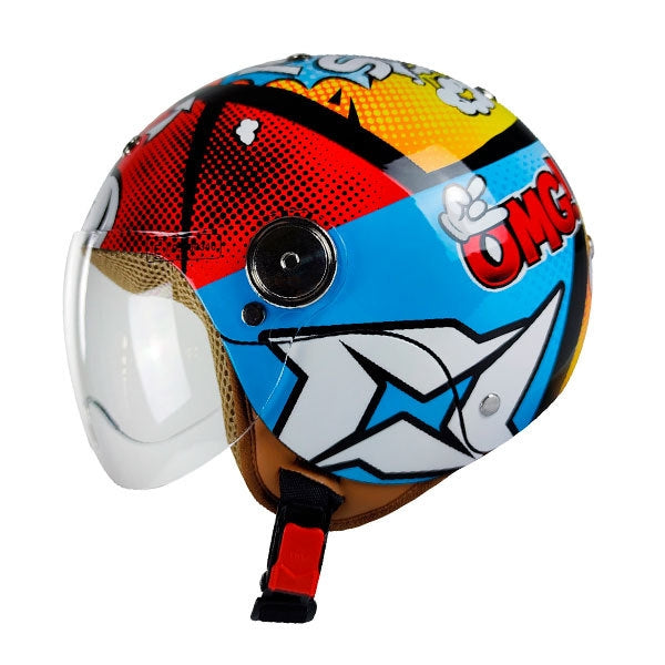 AXXIS-CASCO PUPPY B103D COMIC A5 ROJO BRILLO