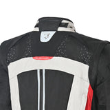 GIACCA MOTO DA UOMO BELA CROSSROAD EXTREME WP GRIGIO GHIACCIO ROSSO
