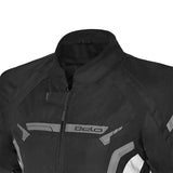 VESTE DE MOTO POUR FEMME BELA HIGHLAND, TEXTILE NOIR/GRIS