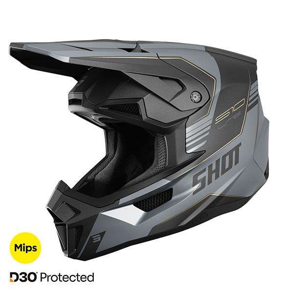 SHOT LITE CASCO DE MOTO NEGRO GRIS MATE