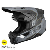 SHOT LITE CASCO DE MOTO NEGRO GRIS MATE