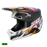 SHOT SPEED CASCO DE MOTO NEGRO BLANCO PEARLA