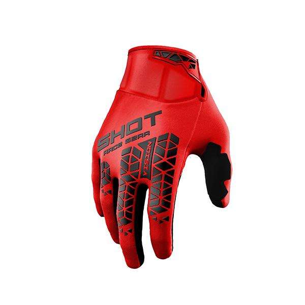SHOT VISION GUANTES DE MOTO ROJO