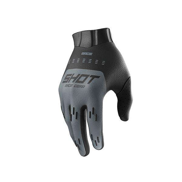 SHOT RACE GUANTES DE MOTO NEGRO GRIS