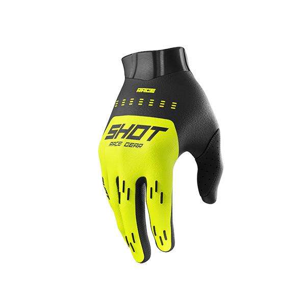 SHOT RACE KID GUANTES DE MOTO NEON AMARILLO