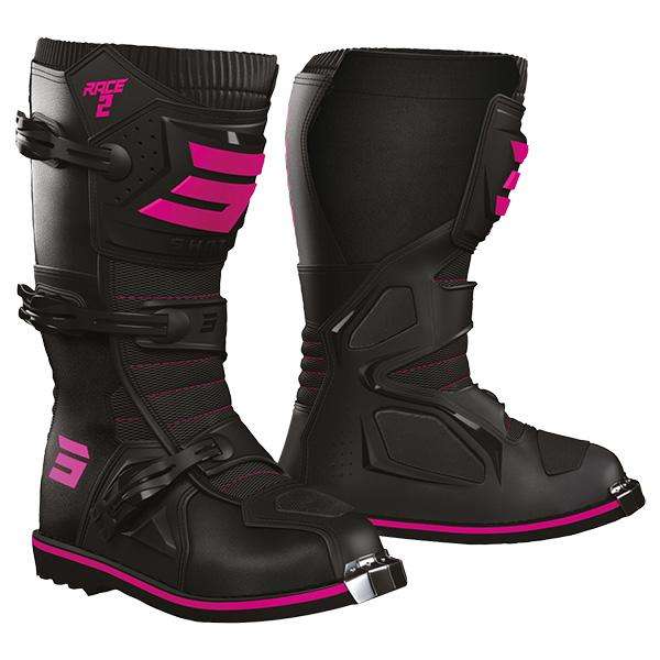 SHOT RACE 2 KID BOTAS DE MOTO NEGRO ROSA