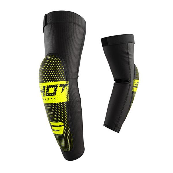 SHOT ELBOW GUARDS CODERAS DE MOTO 2.0 NEGRO NEON AMARILLO