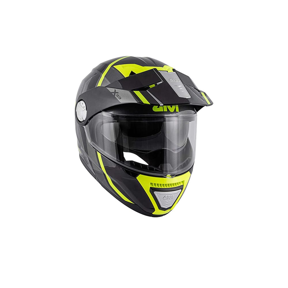 CASCO GIVI MOD X.33 CAÑÓN CPL D DIVISIÓN TITANIO-AMARILLO