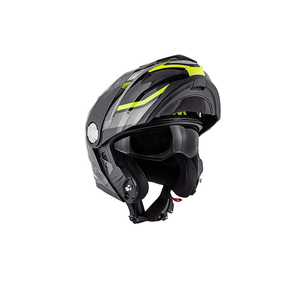 CASCO GIVI MOD X.33 CAÑÓN CPL D DIVISIÓN TITANIO-AMARILLO