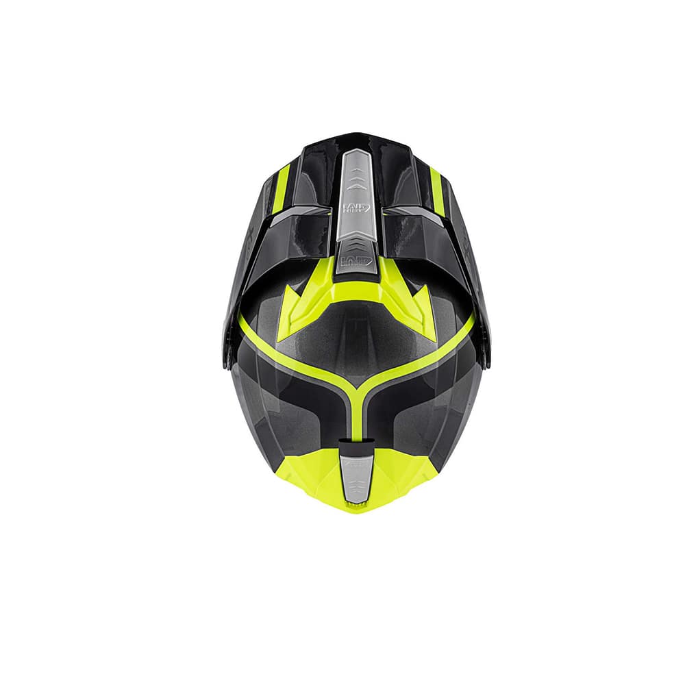 CASCO GIVI MOD X.33 CAÑÓN CPL D DIVISIÓN TITANIO-AMARILLO