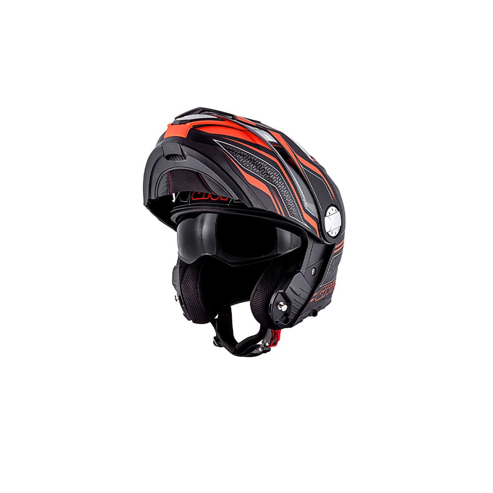 GIVI MOD X.33 CAÑÓN C PL.D CAPAS CASCO NEGRO-MT-NARANJA
