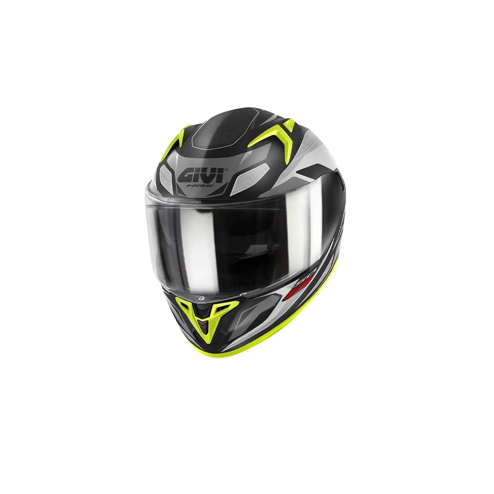 GIVI 50.8 BRAVE Moto Integral Casco Negro Mate Titan Amarillo