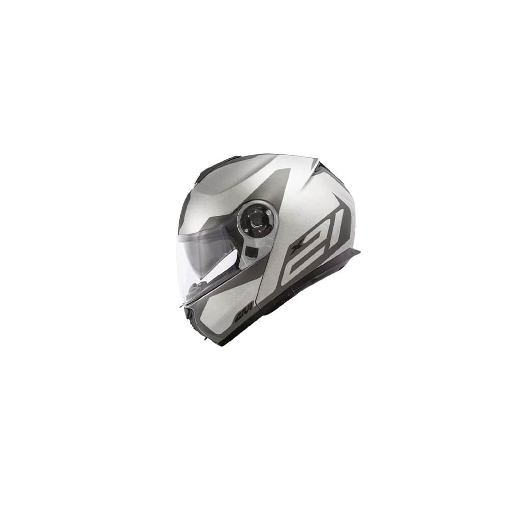 CASCO GIVI MOD X.21 PLACA ESPÍRITU DESAFIANTE C PLD-MT TITANIO NEGRO