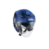 GIVI X29 Fiber Casco Jet Moto Azul Opaco Oscuro