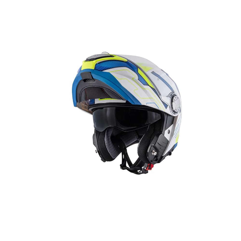 GIVI MOD X.23 SYDNEY C PL D PROTEGER CASCO BLANCO AZUL AMARILLO