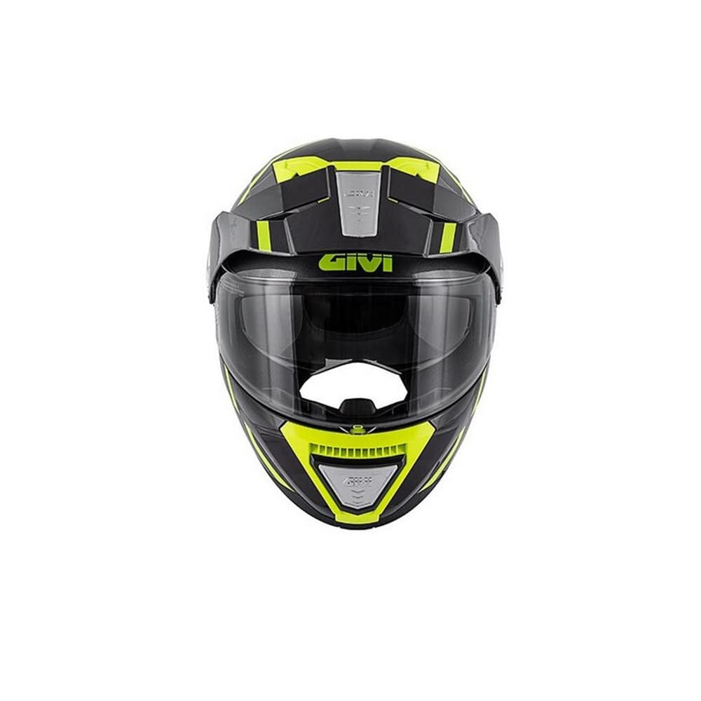 CASCO GIVI MOD X.33 CAÑÓN CPL D DIVISIÓN TITANIO-AMARILLO