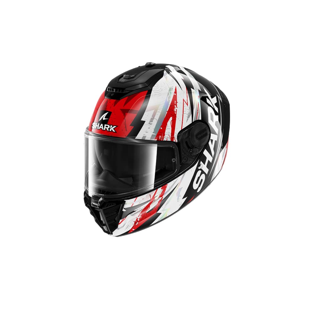 SHARK SPARTAN RS HIBOLT INTEGRAL Negro Rojo Cromado