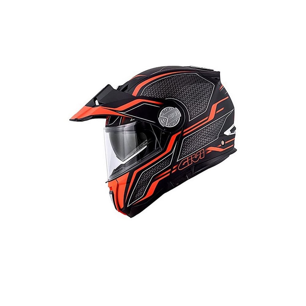 GIVI MOD X.33 CAÑÓN C PL.D CAPAS CASCO NEGRO-MT-NARANJA