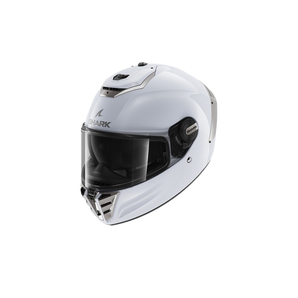 Shark Spartan RS Blank Casco blanco plateado brillante ECE 22.06