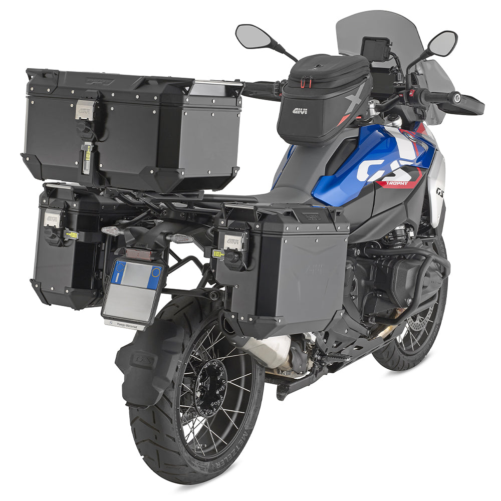 Givi OBKN58B Monokey Trekker Outback Evo de aluminio Maleta para motocicleta negro - Accesorios