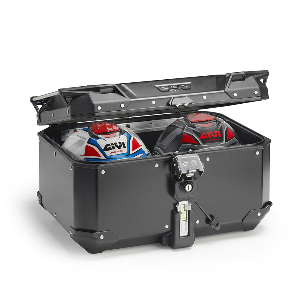Givi OBKN58B Monokey Trekker Outback Evo de aluminio Maleta para motocicleta negro - Accesorios