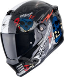 SCORPION CASCOS INTEGRALES COVERT FX SKULLZ NEGRO GRIS ROJO